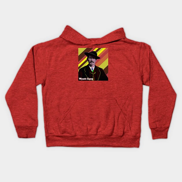 Wyatt Earp Kids Hoodie by FieryWolf